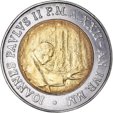 Coin, VATICAN CITY, John Paul II, 500 Lire, 2000, Rome, MS(63), Bi-Metallic