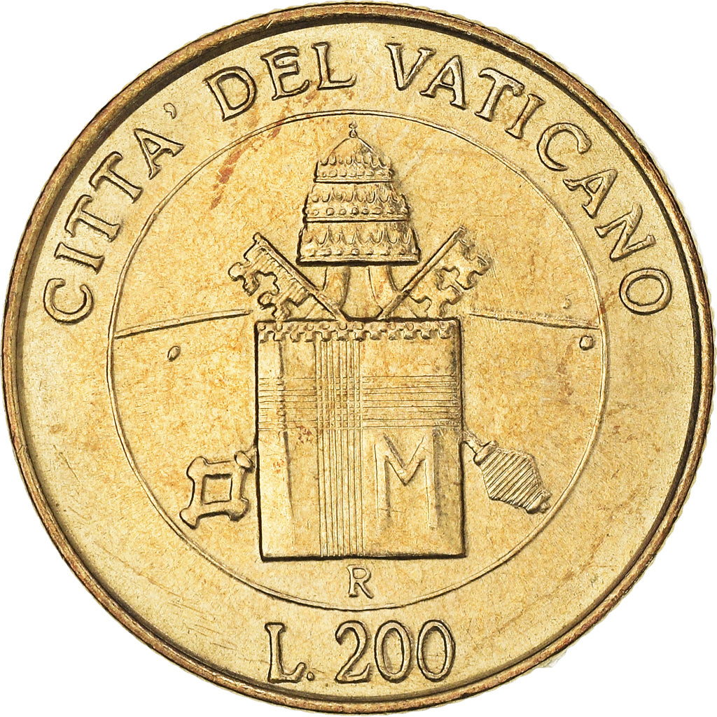Monnaie, Cité du Vatican, John Paul II, 200 Lire, 2000, Rome, SPL, Laiton