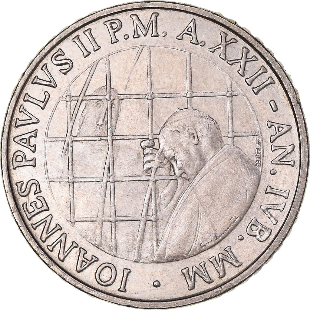 Coin, VATICAN CITY, John Paul II, 100 Lire, 2000, Rome, MS(63), Copper-nickel