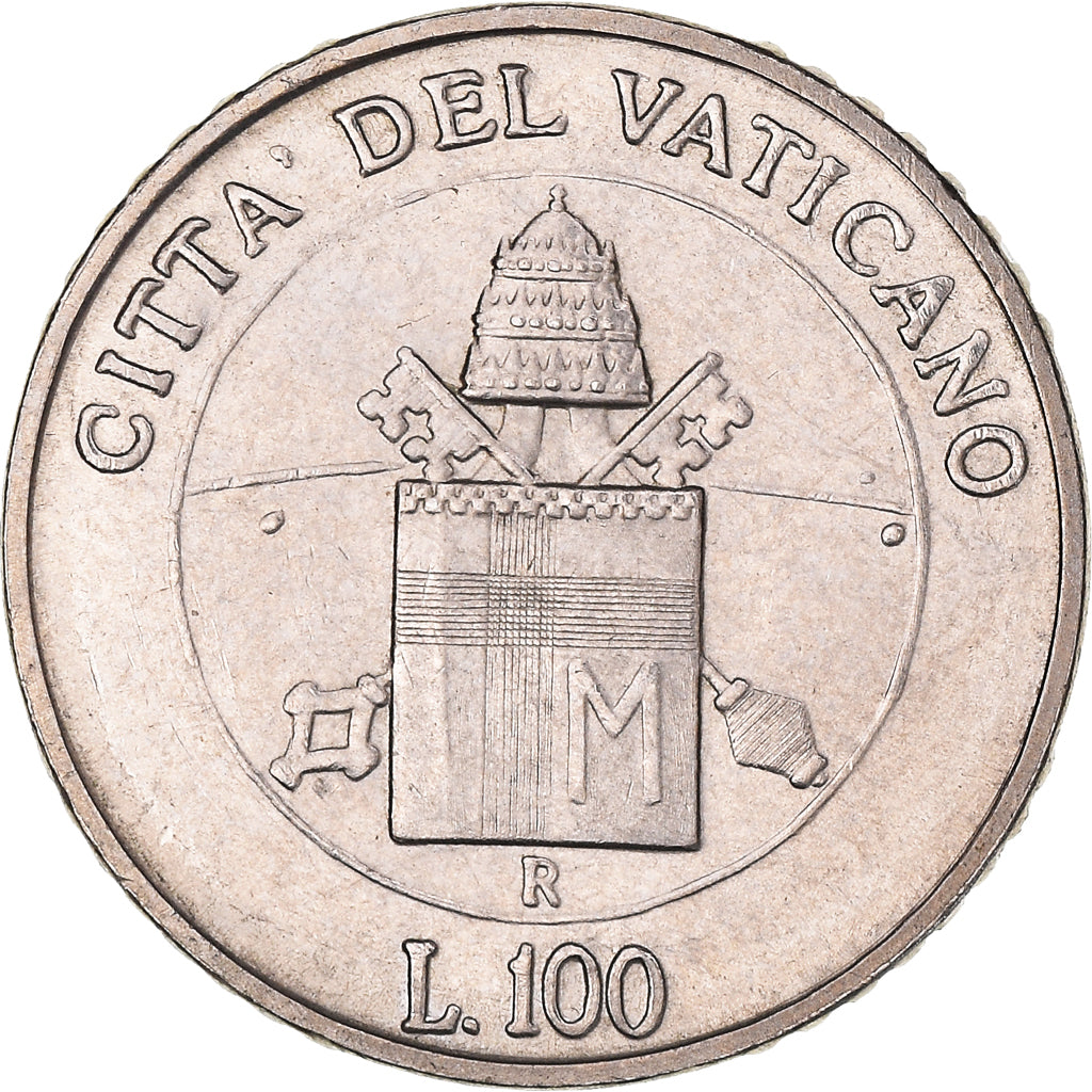 Coin, VATICAN CITY, John Paul II, 100 Lire, 2000, Rome, MS(63), Copper-nickel