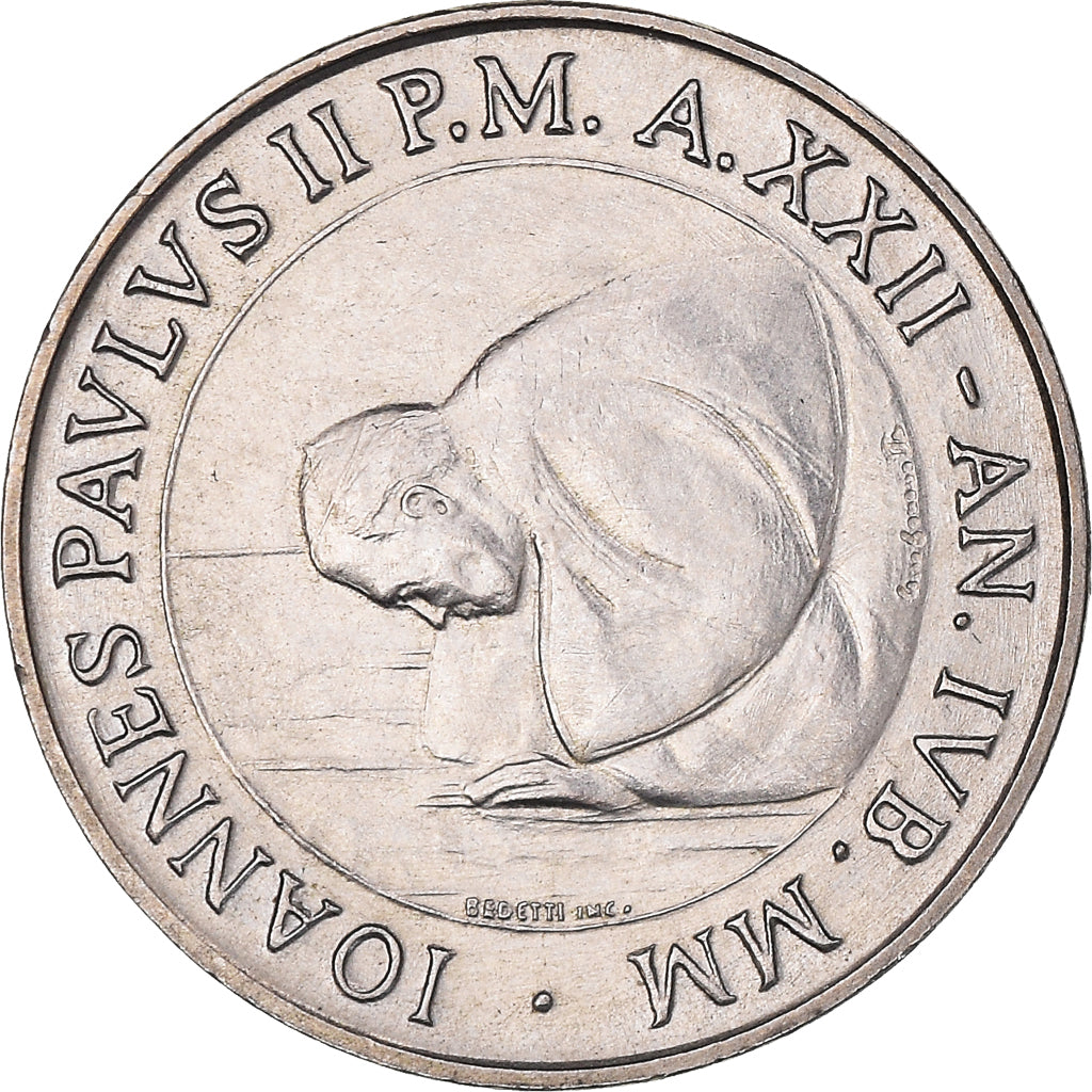 Coin, VATICAN CITY, John Paul II, 50 Lire, 2000, Rome, MS(63), Copper-nickel