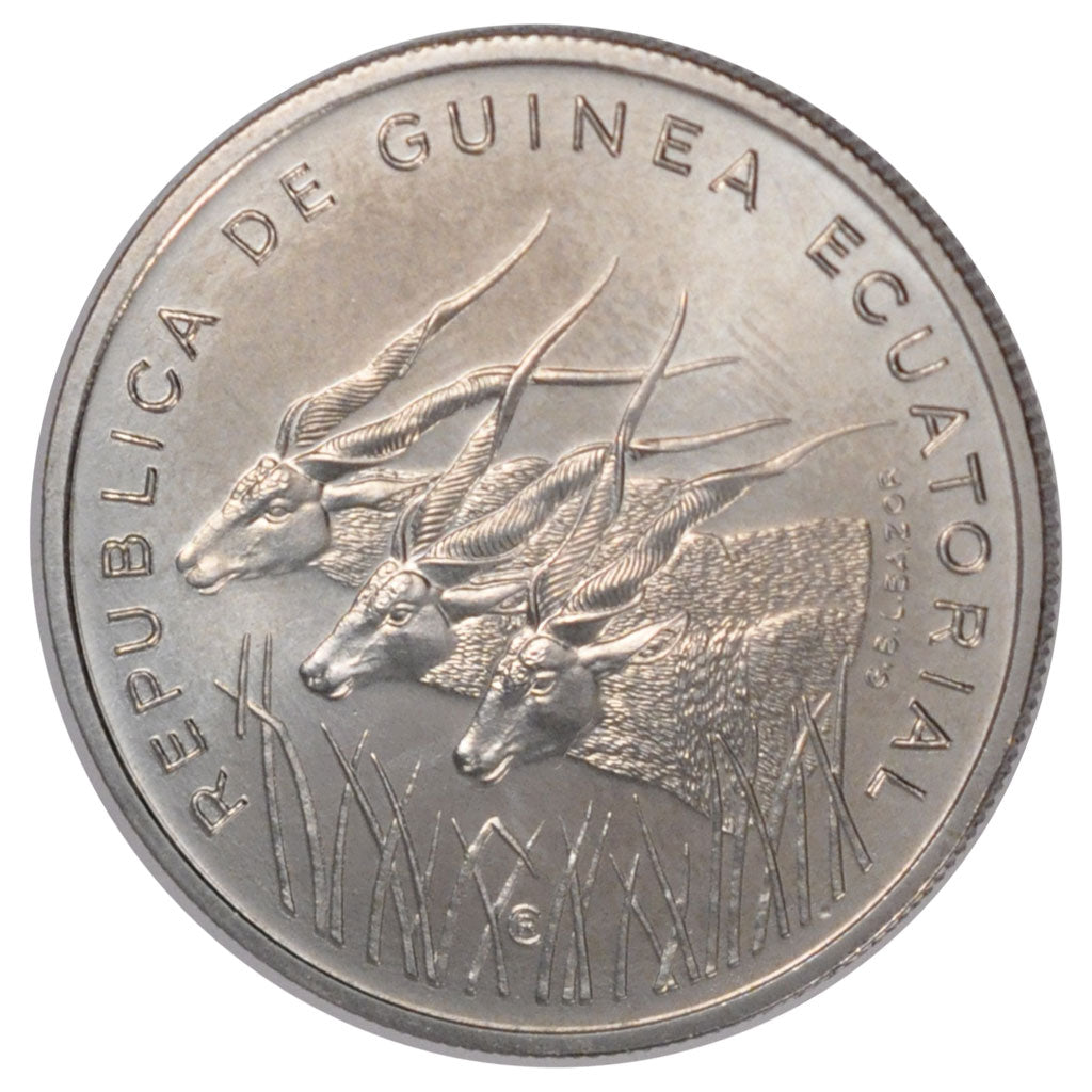 Equatorial Guinea, 100 Francs, 1985, KM #E29, MS(65-70), Nickel, 7.07