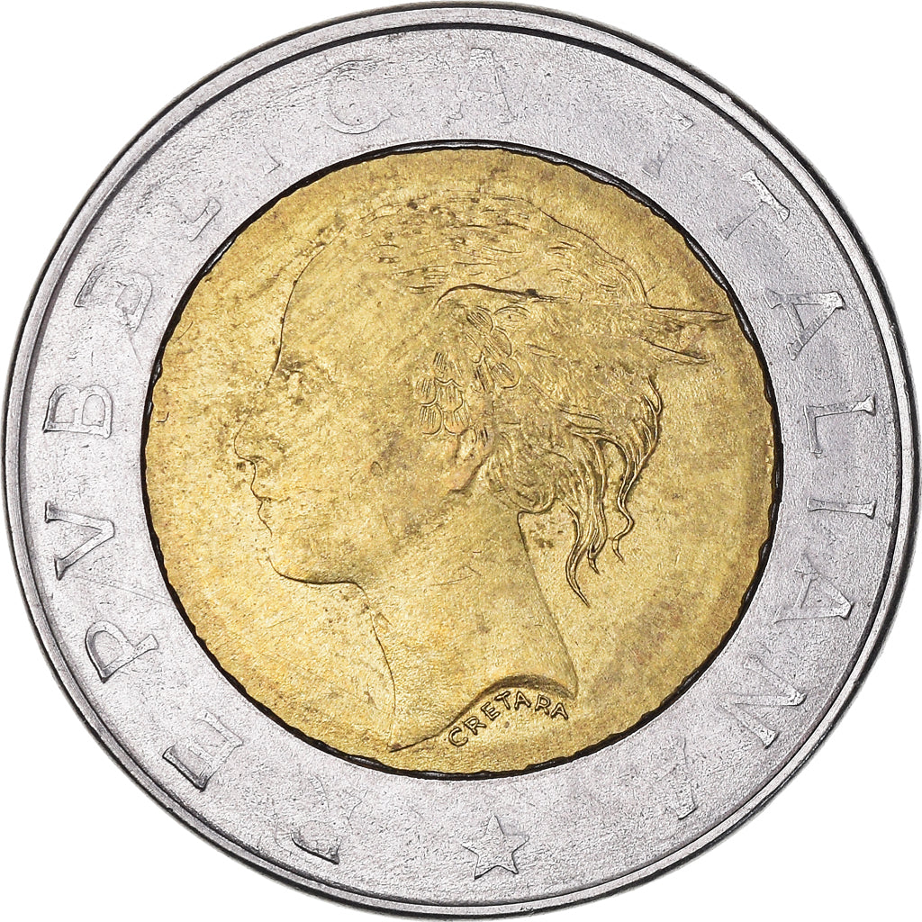 Coin, Italy, 500 Lire, 1993, Rome, VF(30-35), Bi-Metallic, KM:160