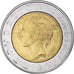 Moneta, Italia, 500 Lire, 1993, Rome, MB+, Bi-metallico, KM:160