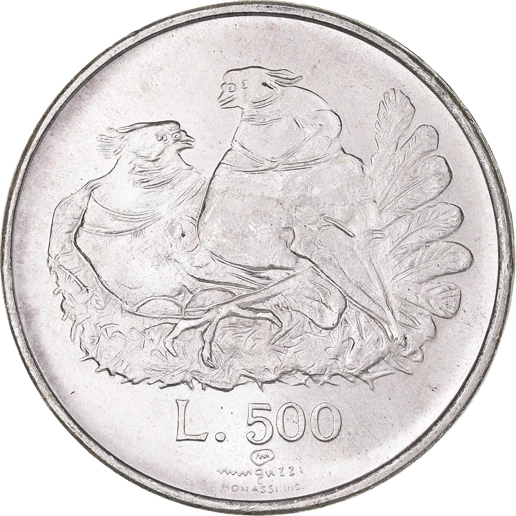 Coin, San Marino, 500 Lire, 1974, Rome, MS(65-70), Silver, KM:37