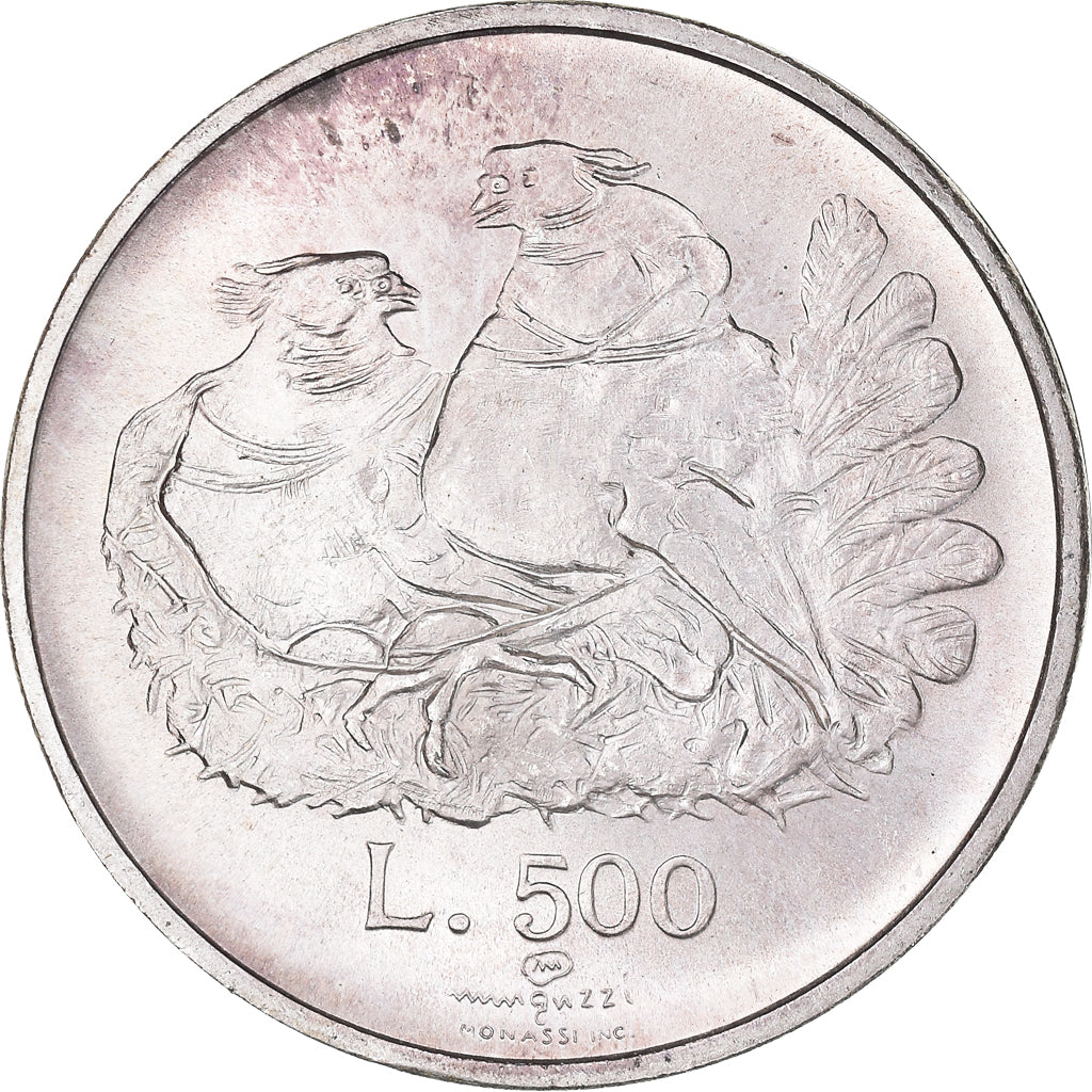 Moneta, San Marino, 500 Lire, 1974, Rome, MS(65-70), Srebro, KM:37