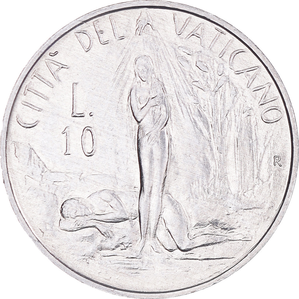 Coin, VATICAN CITY, John Paul II, 10 Lire, 1982, Rome, FDC, MS(65-70), Aluminum