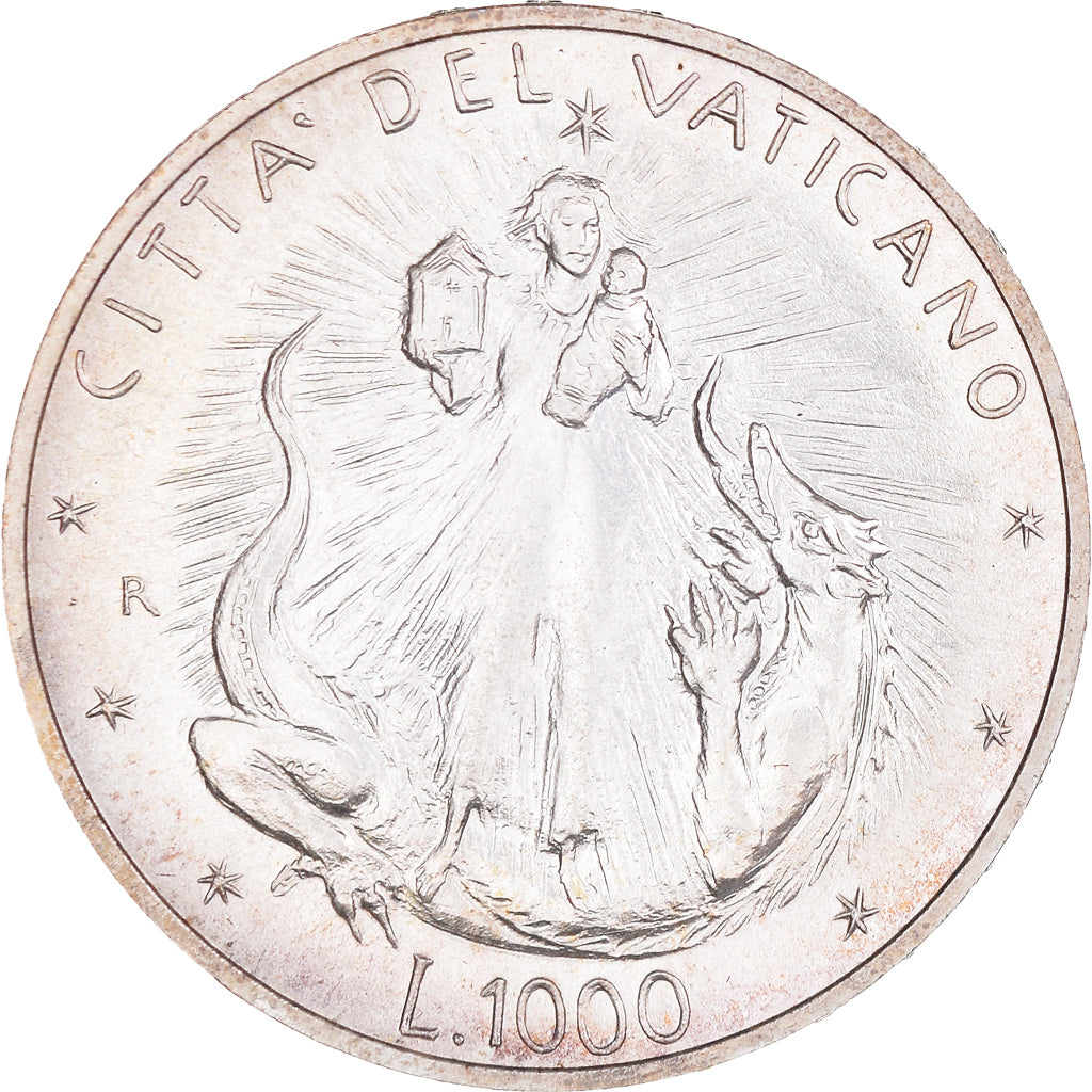 Coin, VATICAN CITY, John Paul II, 1000 Lire, 1995, MS(65-70), Silver, KM:268