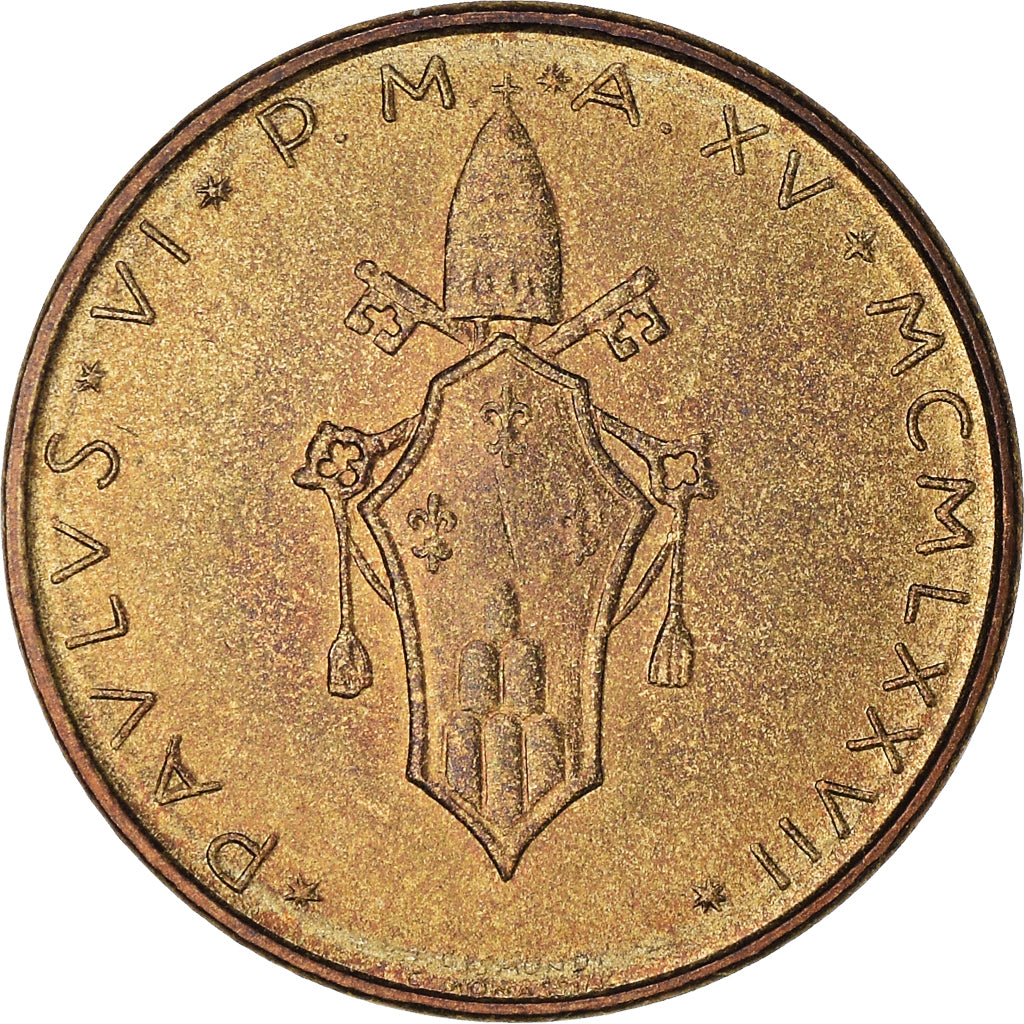 Coin, VATICAN CITY, Paul VI, 20 Lire, 1978, Roma, MS(63), Aluminum-Bronze