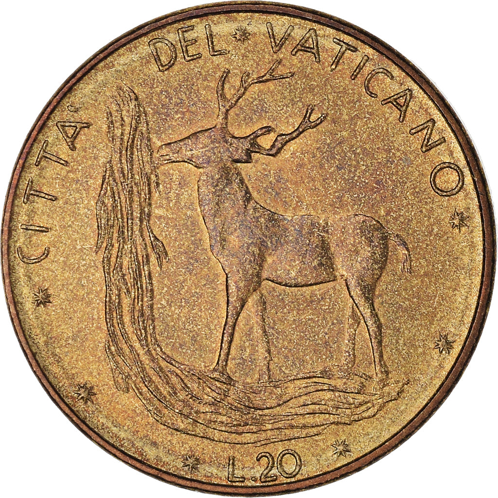 Coin, VATICAN CITY, Paul VI, 20 Lire, 1978, Roma, MS(63), Aluminum-Bronze