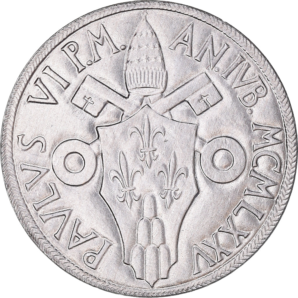 Moneta, CITTÀ DEL VATICANO, Paul VI, 10 Lire, 1975, FDC, Alluminio, KM:127