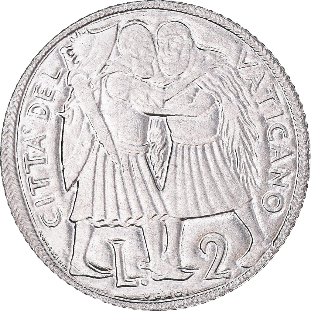 Münze, Vatikanstadt, Paul VI, 2 Lire, 1975, Roma, STGL, Aluminium, KM:125