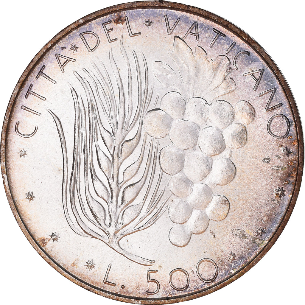 Coin, VATICAN CITY, Paul VI, 500 Lire, 1971, MS(65-70), Silver, KM:123