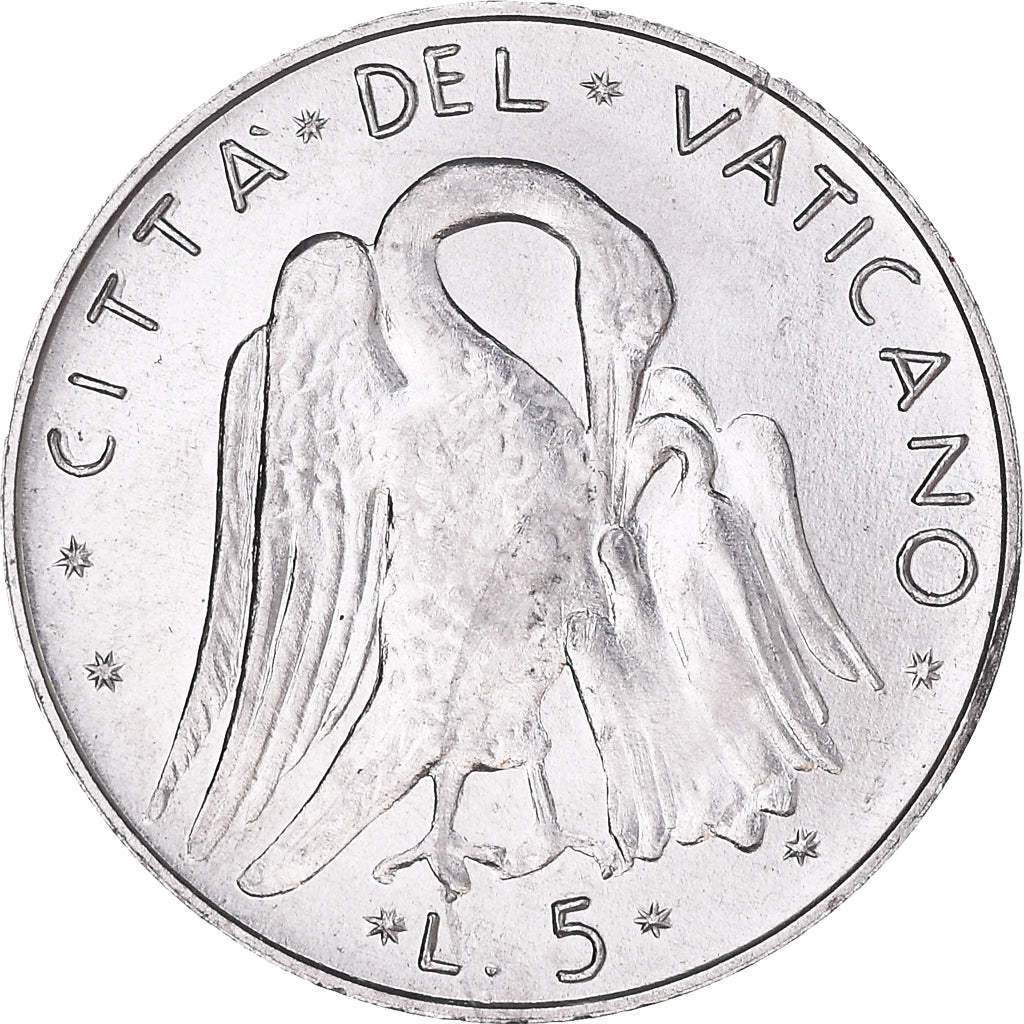 Coin, VATICAN CITY, Paul VI, 5 Lire, 1971, Roma, MS(65-70), Aluminum, KM:118