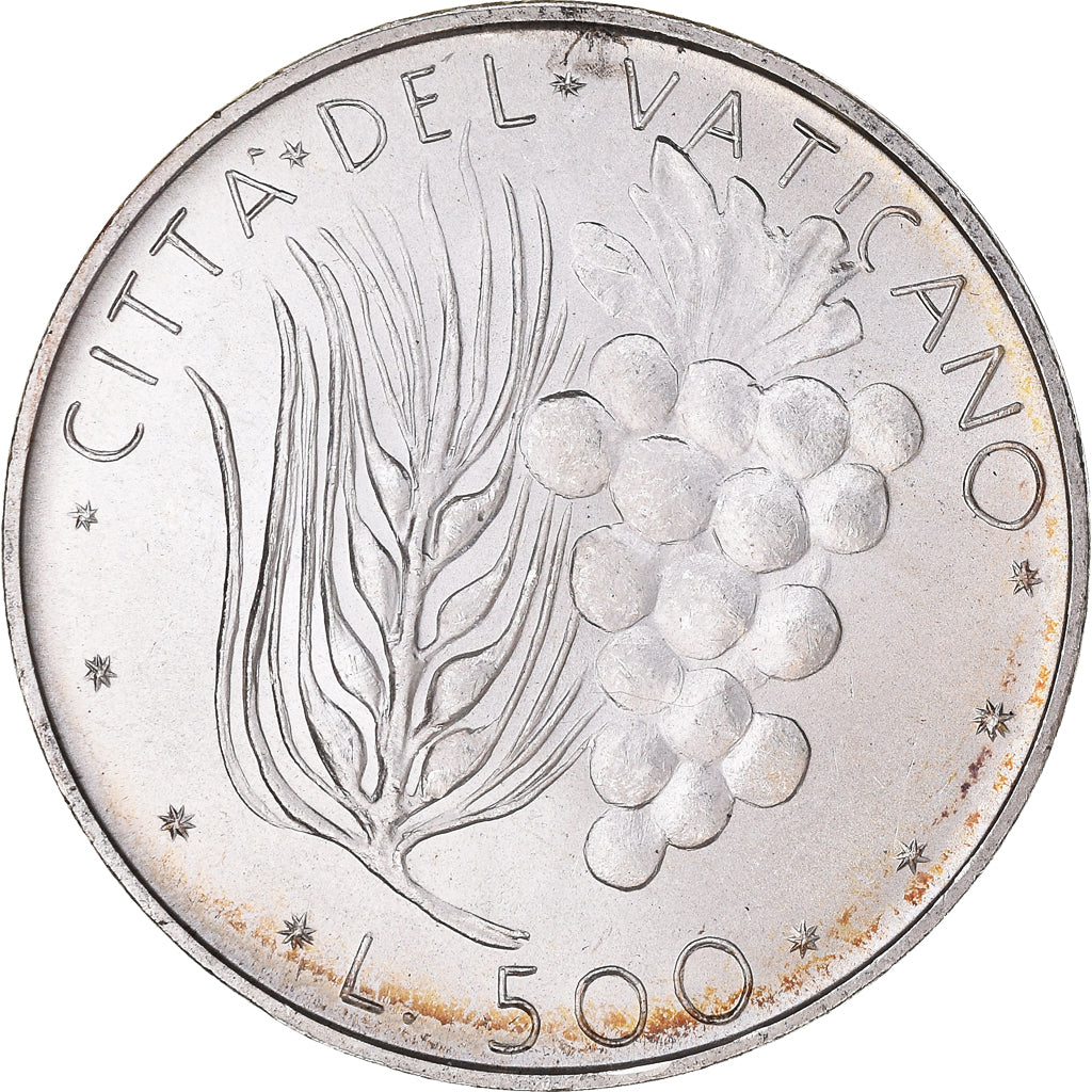 Coin, VATICAN CITY, Paul VI, 500 Lire, 1975, MS(65-70), Silver, KM:123