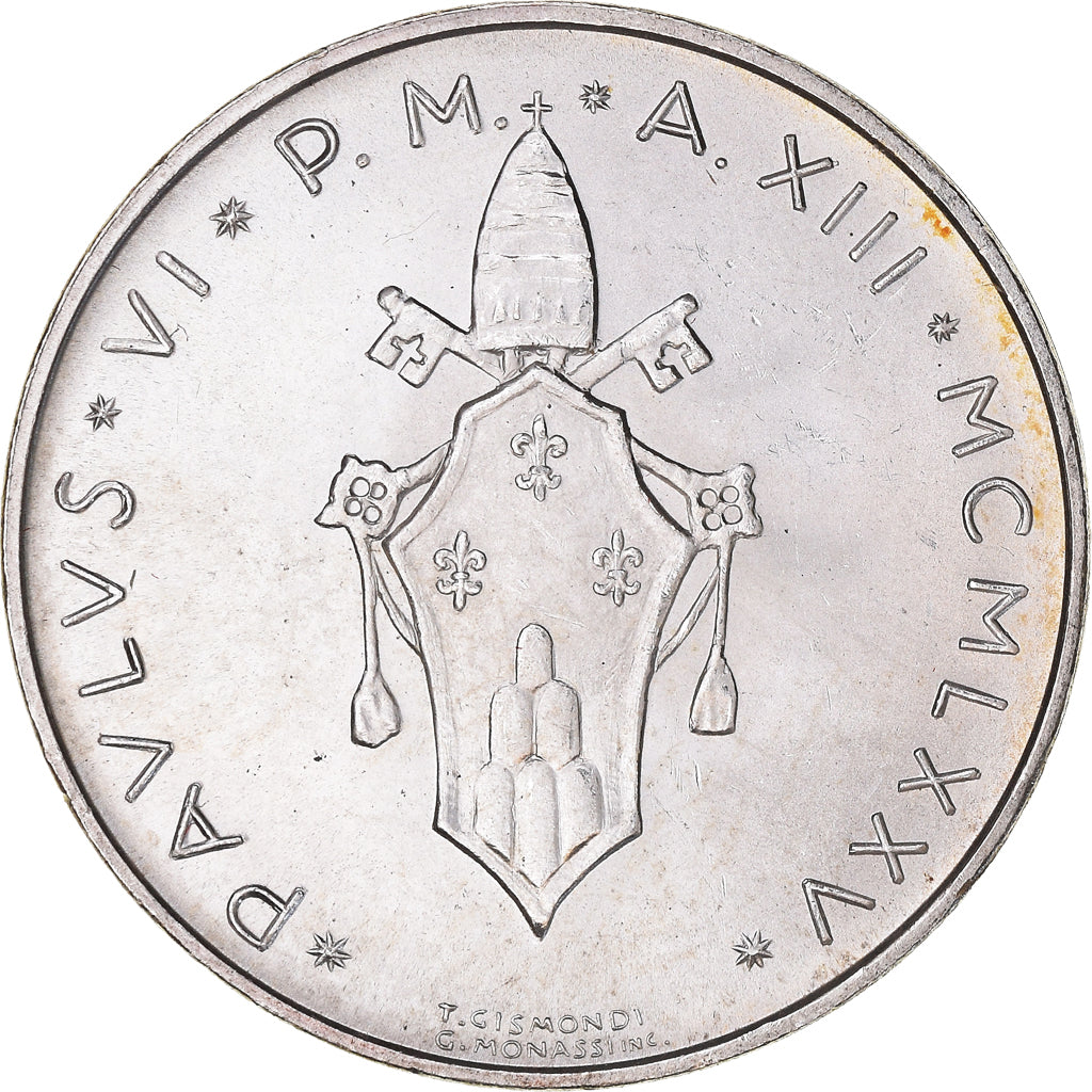 Moneda, CIUDAD DEL VATICANO, Paul VI, 500 Lire, 1975, FDC, Plata, KM:123