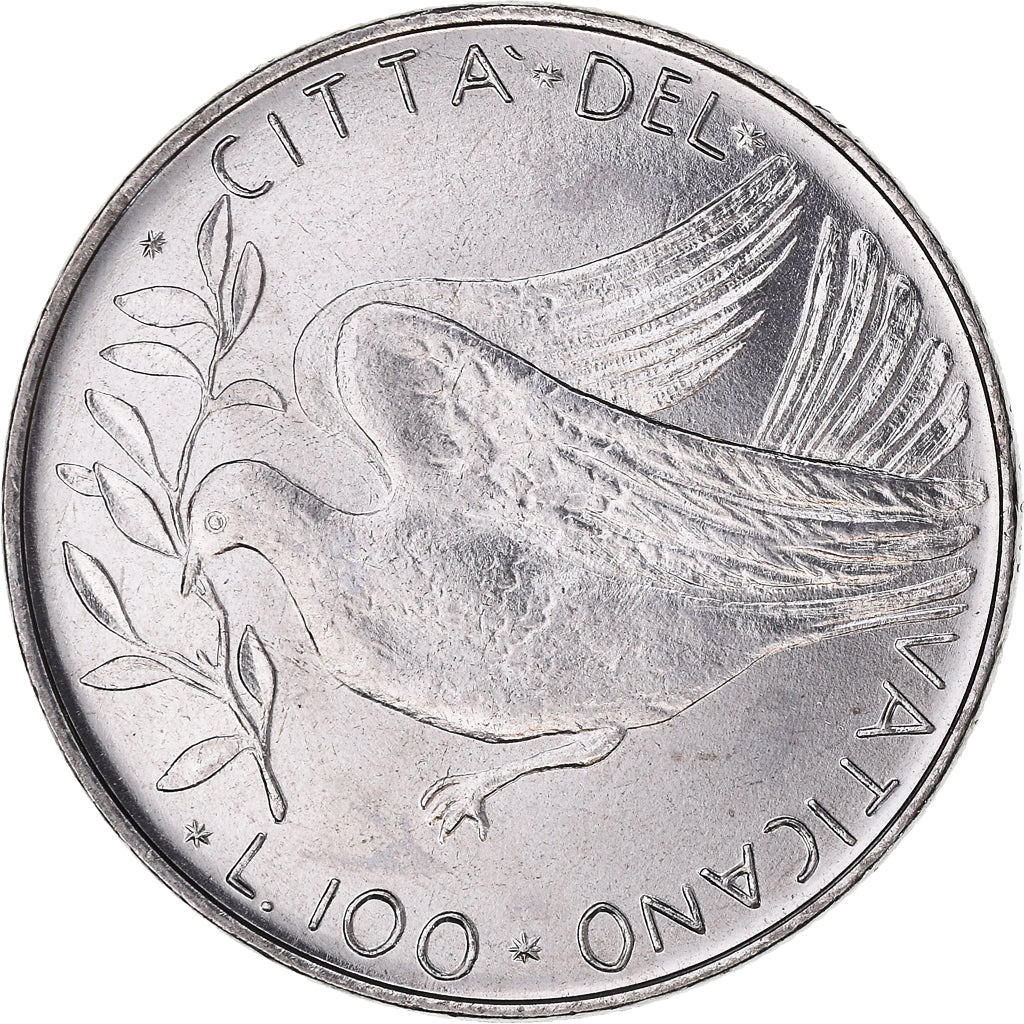 Coin, VATICAN CITY, Paul VI, 100 Lire, 1975, Roma, MS(65-70), Stainless Steel