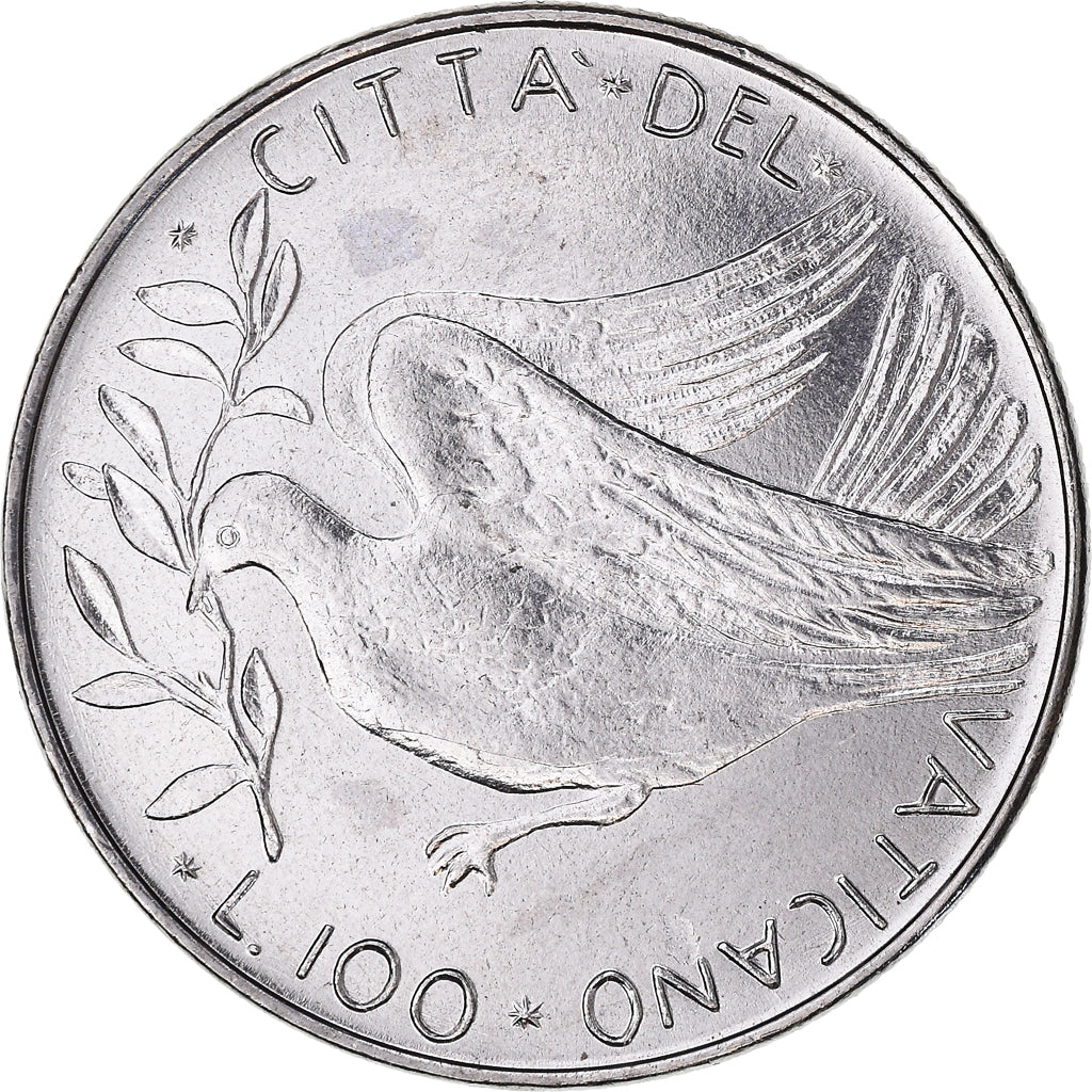 Coin, VATICAN CITY, Paul VI, 100 Lire, 1975, Roma, MS(65-70), Stainless Steel