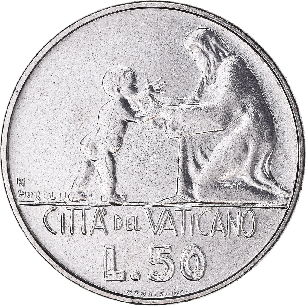 Coin, VATICAN CITY, Paul VI, 50 Lire, 1978, MS(65-70), Stainless Steel, KM:136