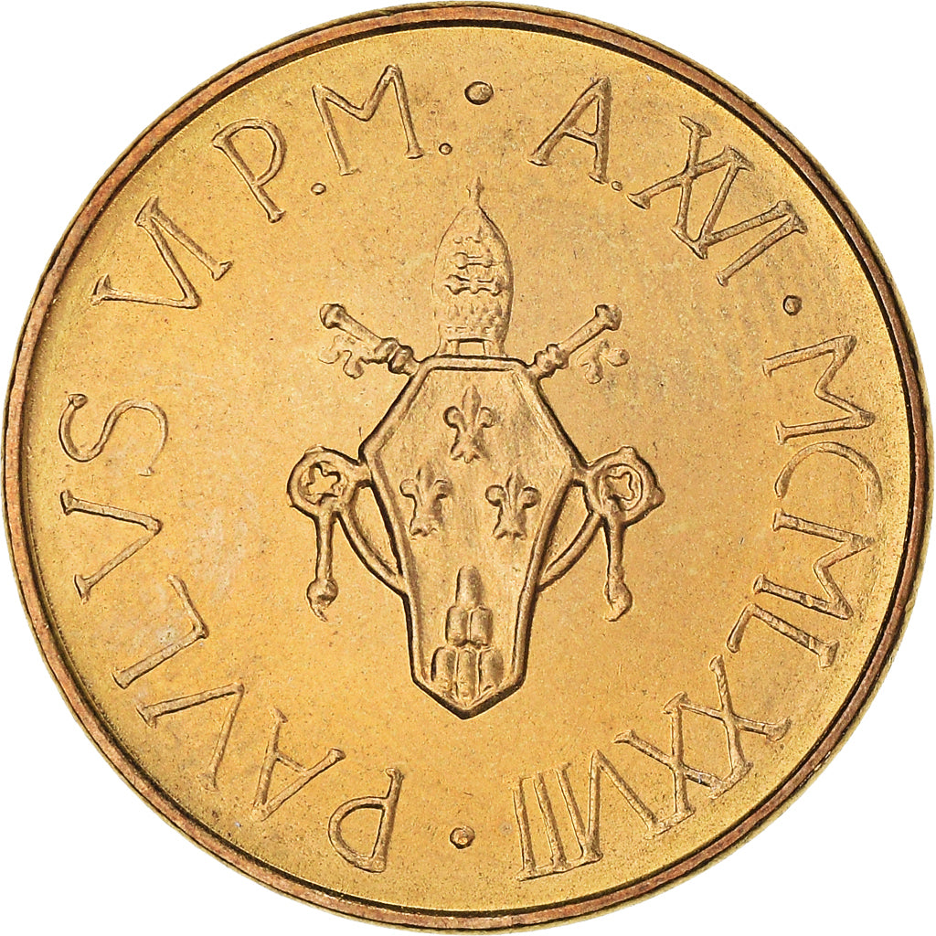 Moneta, CITTÀ DEL VATICANO, Paul VI, 20 Lire, 1978, FDC, Alluminio-bronzo