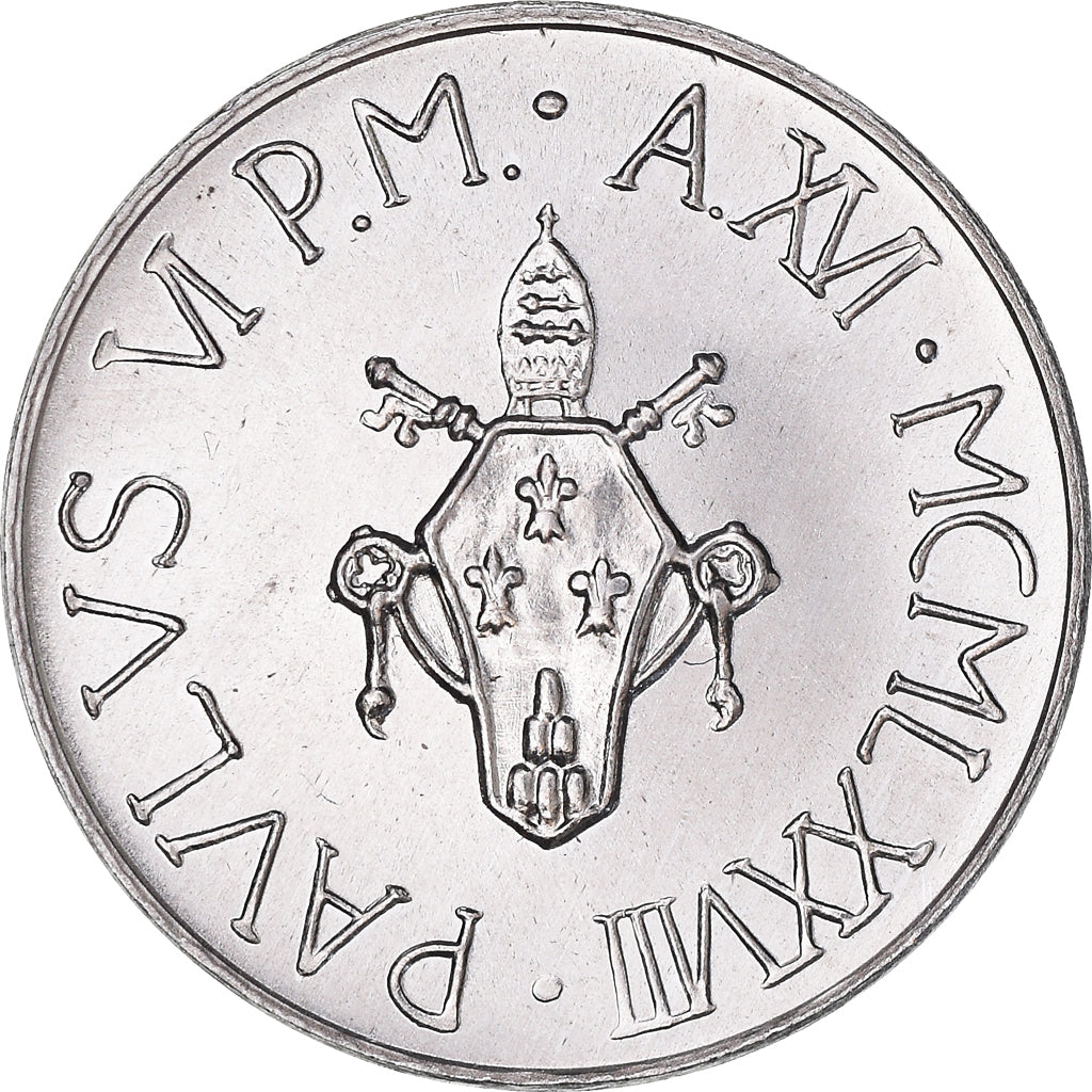 Coin, VATICAN CITY, Paul VI, 10 Lire, 1978, MS(65-70), Aluminum, KM:134