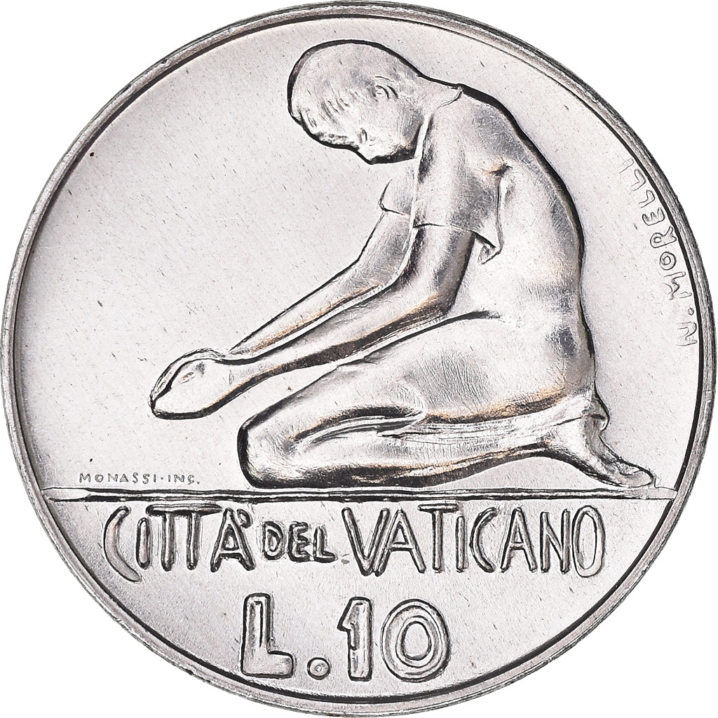 Coin, VATICAN CITY, Paul VI, 10 Lire, 1978, MS(65-70), Aluminum, KM:134