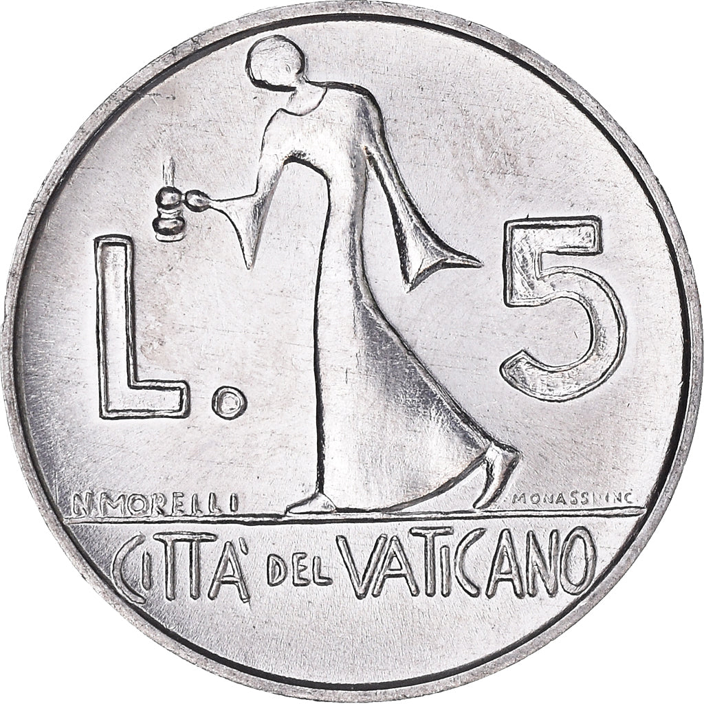 Coin, VATICAN CITY, Paul VI, 5 Lire, 1978, Roma, MS(65-70), Aluminum, KM:133