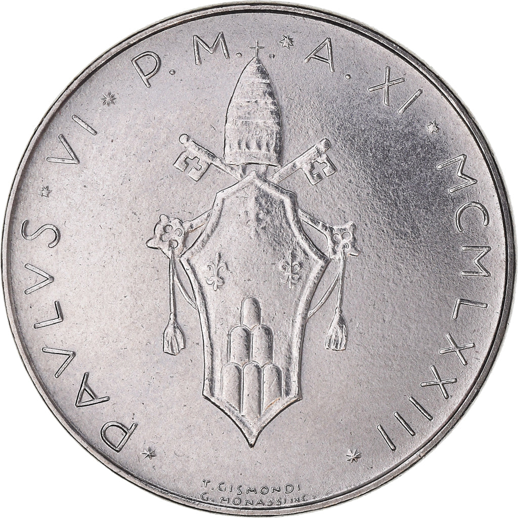 Moneta, CITTÀ DEL VATICANO, Paul VI, 100 Lire, 1973, FDC, Acciaio inossidabile