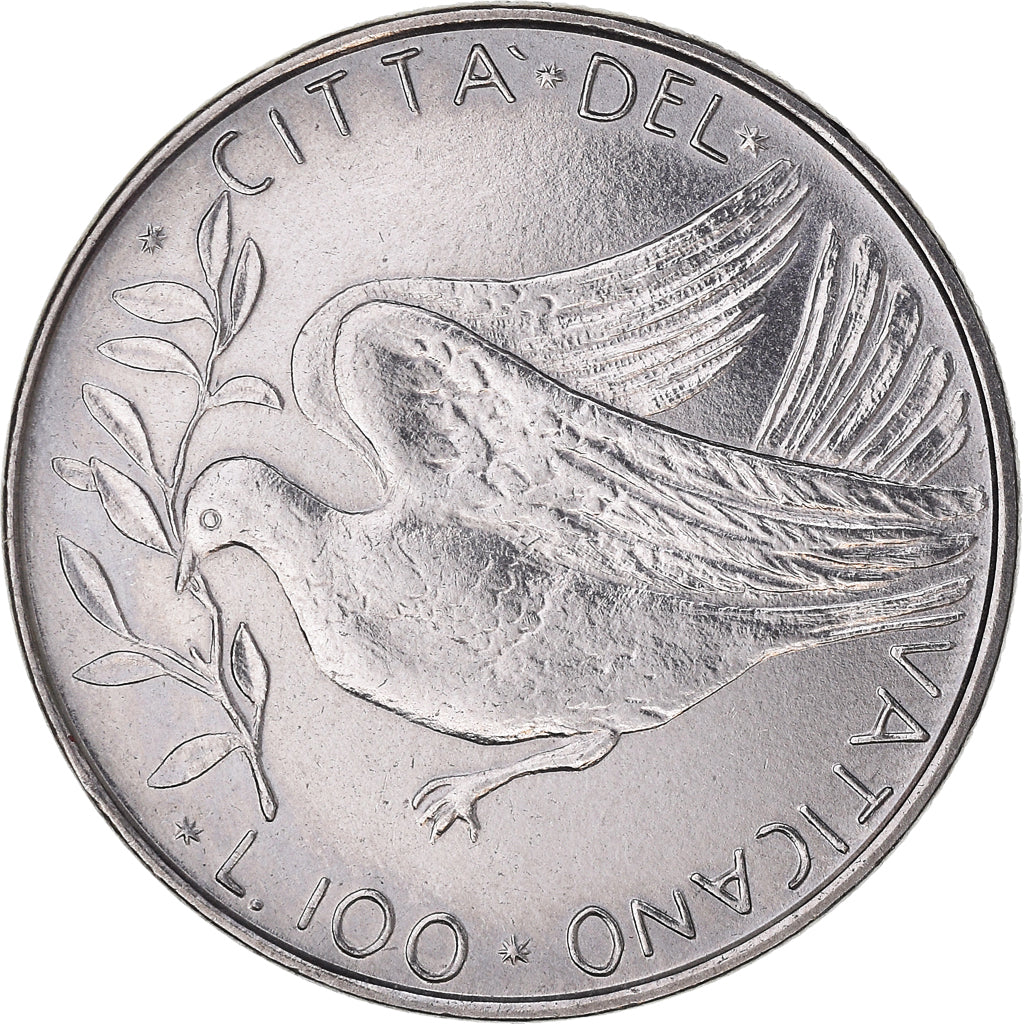 Moneta, CITTÀ DEL VATICANO, Paul VI, 100 Lire, 1973, FDC, Acciaio inossidabile