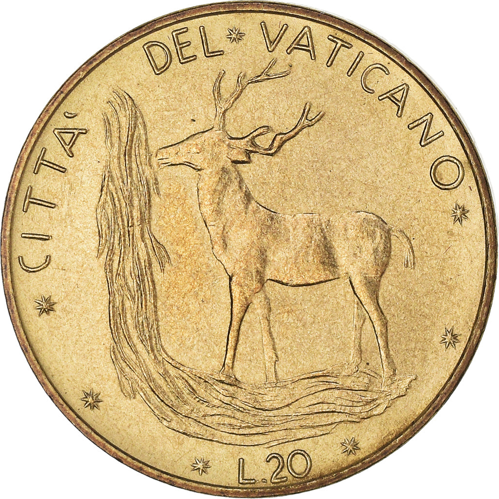 Moneta, CITTÀ DEL VATICANO, Paul VI, 20 Lire, 1973, FDC, Alluminio-bronzo