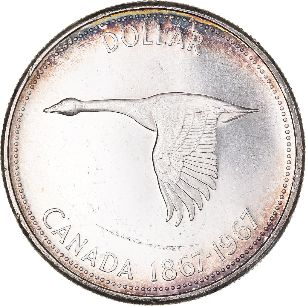 Coin, Canada, Elizabeth II, Dollar, 1967, Royal Canadian Mint, Ottawa, BE
