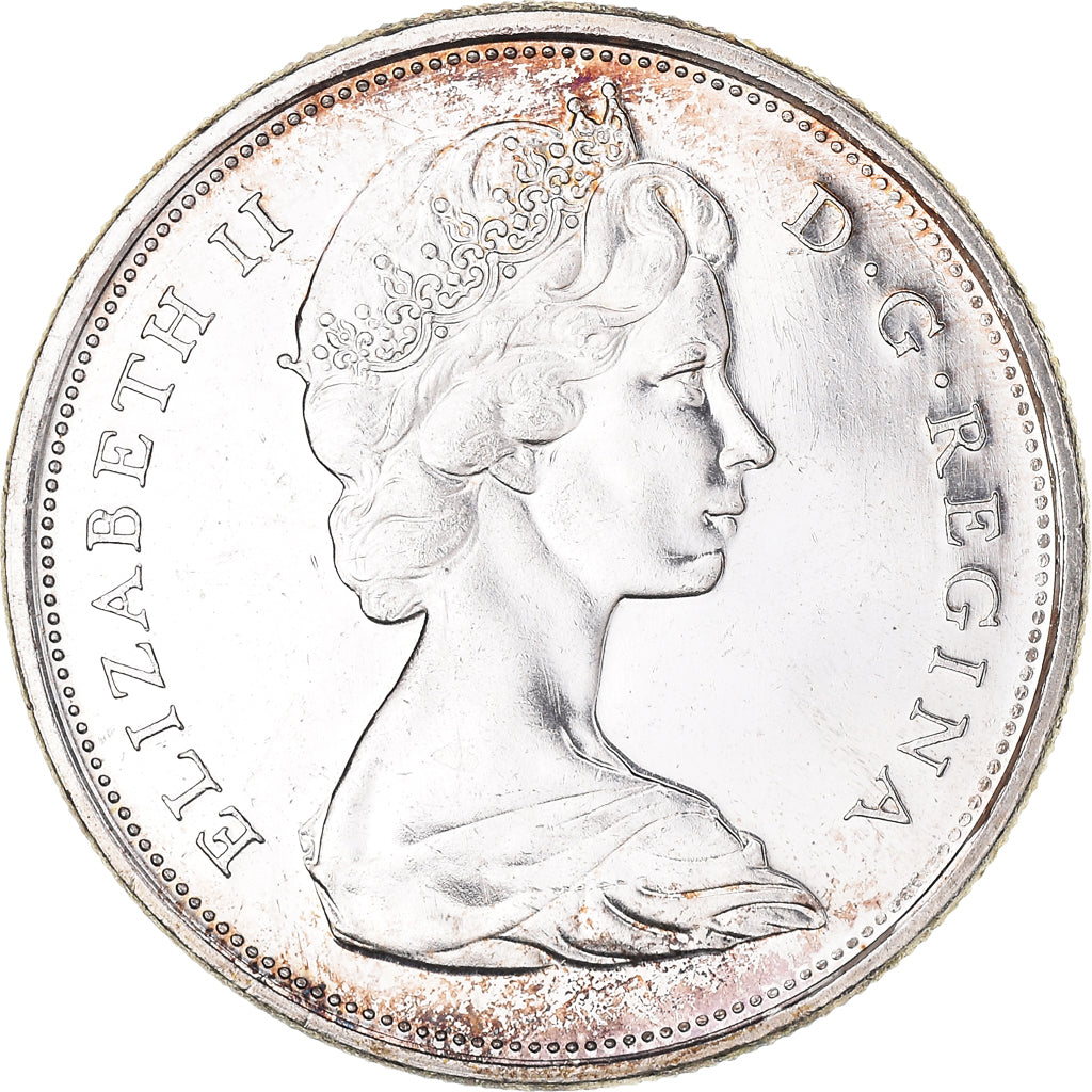 Coin, Canada, Elizabeth II, 50 Cents, 1967, Royal Canadian Mint, Ottawa, BE