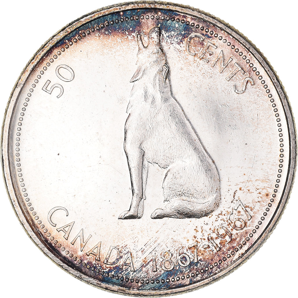Coin, Canada, Elizabeth II, 50 Cents, 1967, Royal Canadian Mint, Ottawa, BE