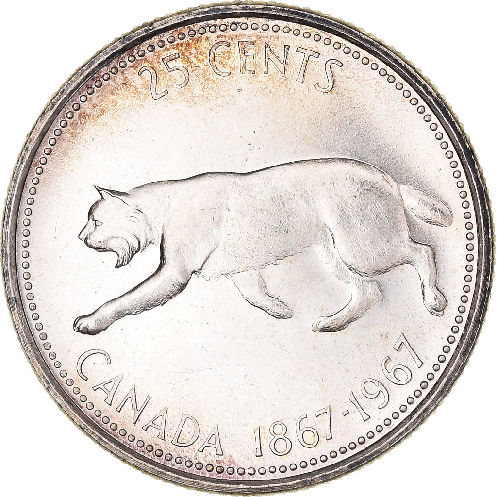 Coin, Canada, Elizabeth II, 25 Cents, 1967, Royal Canadian Mint, Ottawa