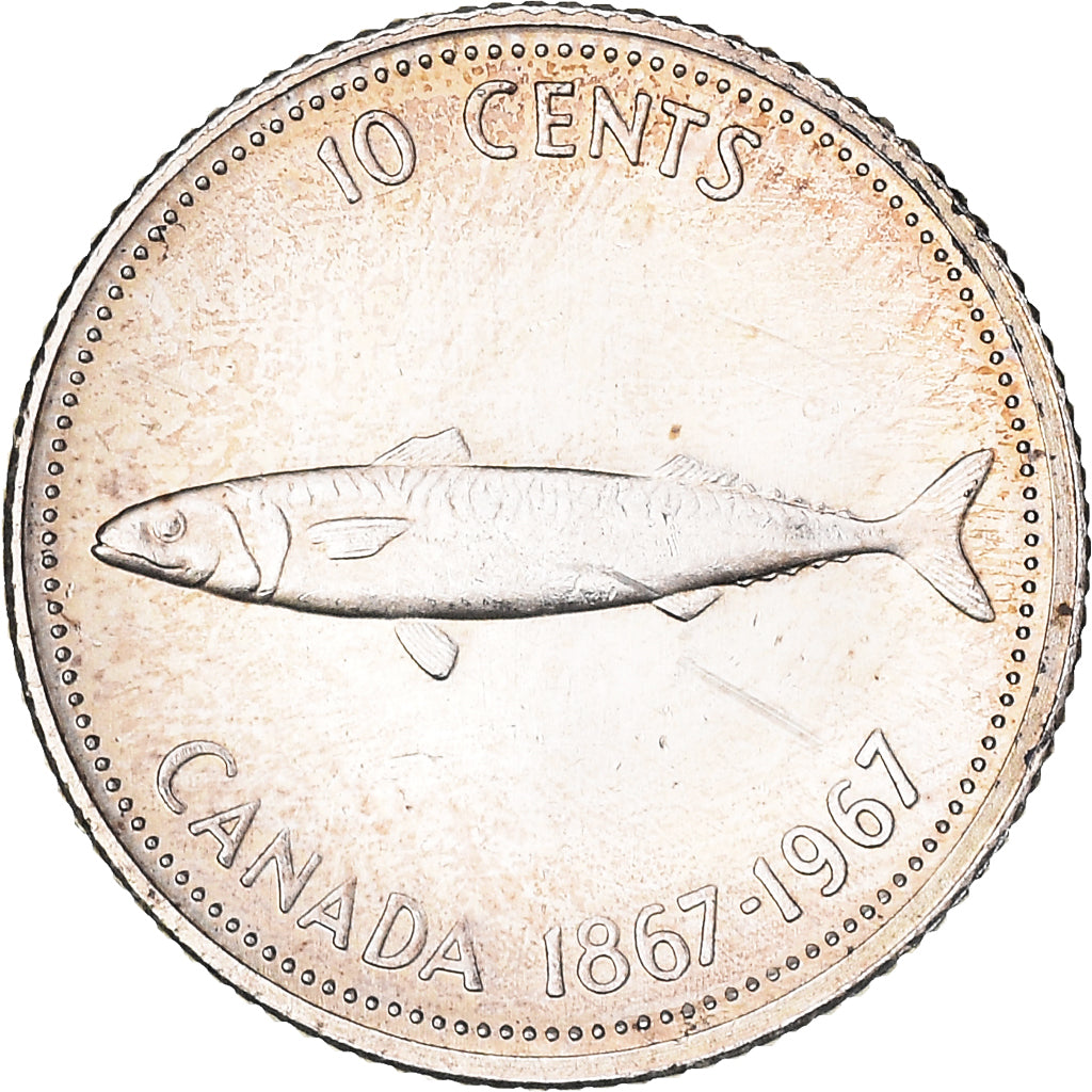 Moneta, Canada, Elizabeth II, 10 Cents, 1967, Royal Canadian Mint, Ottawa, SPL-