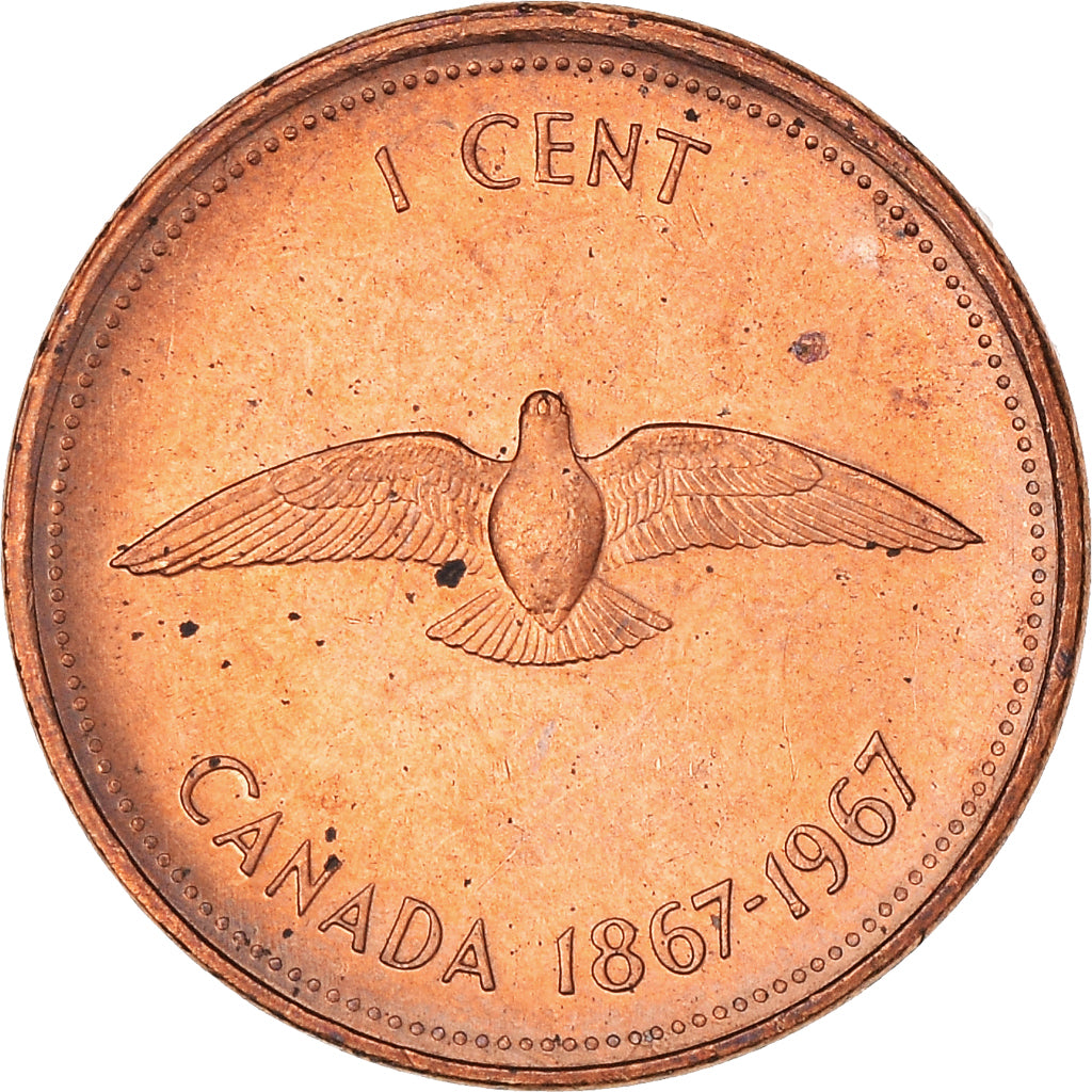Coin, Canada, Elizabeth II, Cent, 1967, Royal Canadian Mint, Ottawa, BE