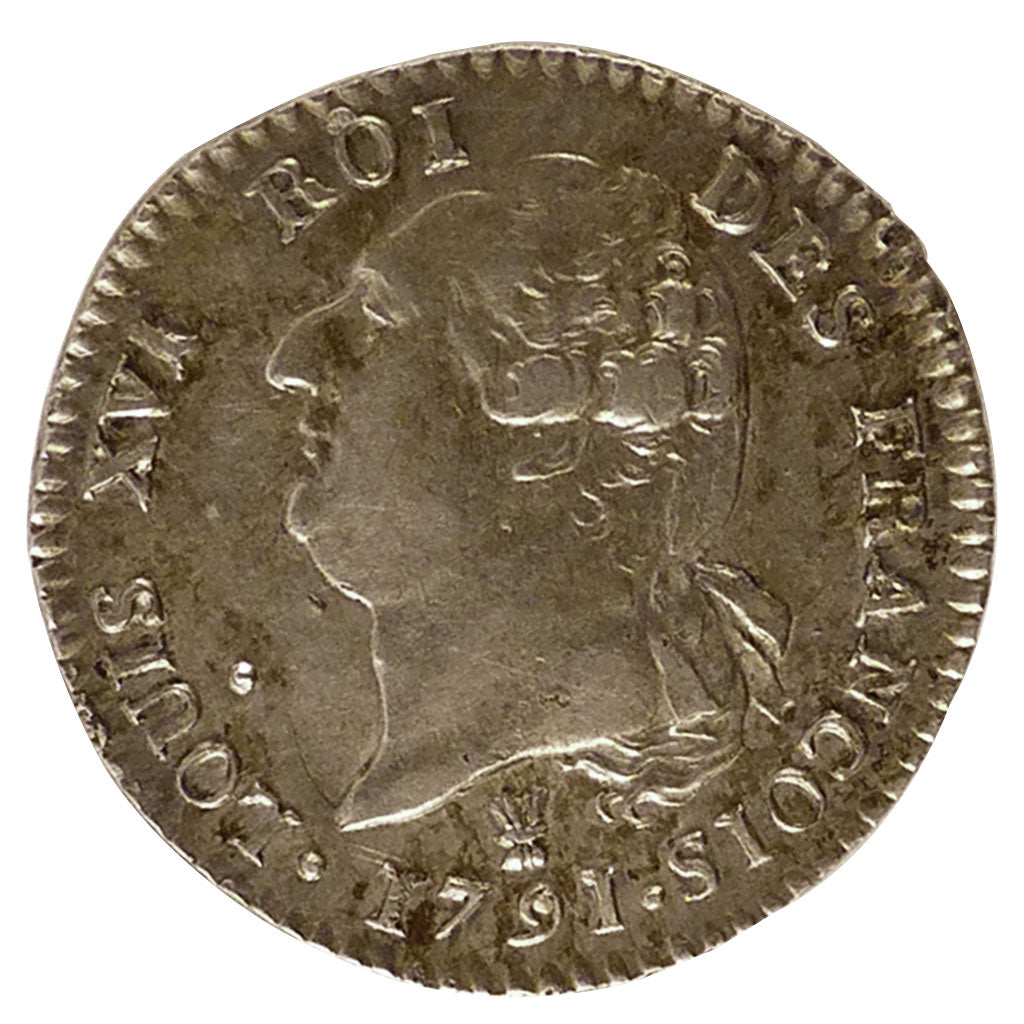 Francia, 15 sols françois, 15 Sols, 1/8 ECU, 1791, Limoges, SPL-, Argento, K...