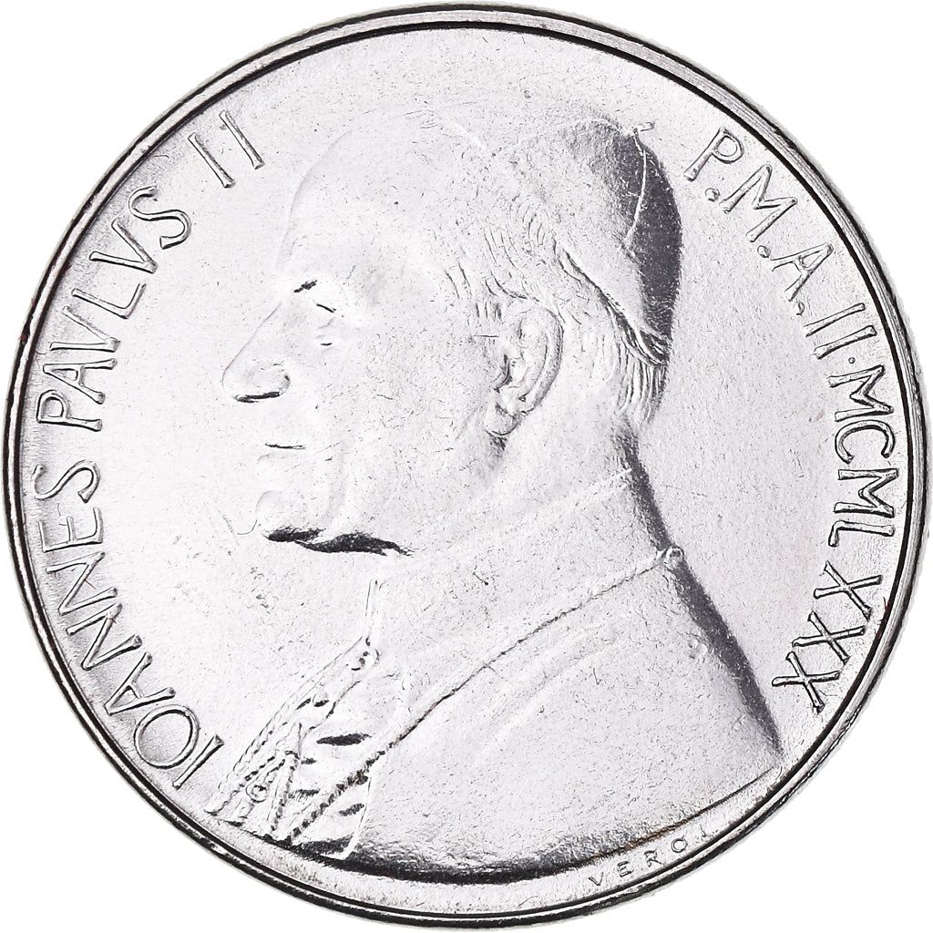 Münze, Vatikanstadt, John Paul II, 50 Lire, 1980, Roma, FDC.AN 2, STGL