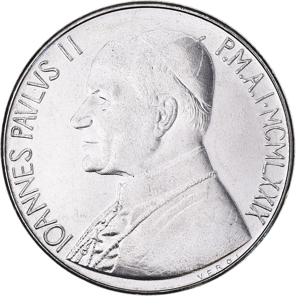 Coin, VATICAN CITY, John Paul II, 100 Lire, 1979, Roma, MS(65-70), Stainless