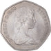 Coin, Great Britain, Elizabeth II, 50 New Pence, 1970, AU(50-53), Copper-nickel