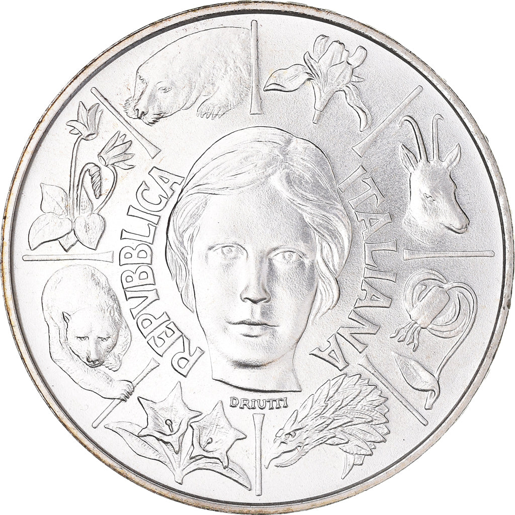 Coin, Italy, Flora e Fauna, 500 Lire, 1991, Rome, FDC, MS(65-70), Silver, KM:143