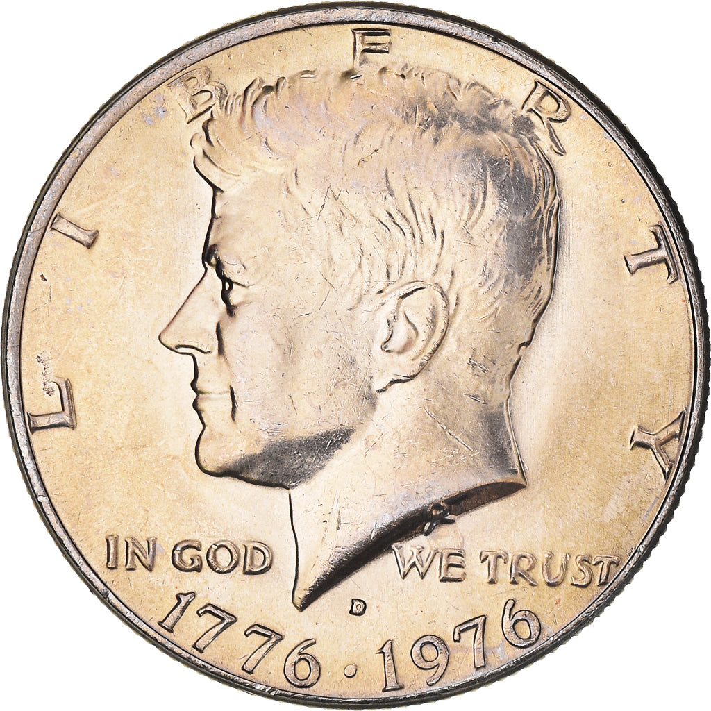 Coin, United States, Kennedy Half Dollar, Half Dollar, 1976, U.S. Mint, Denver