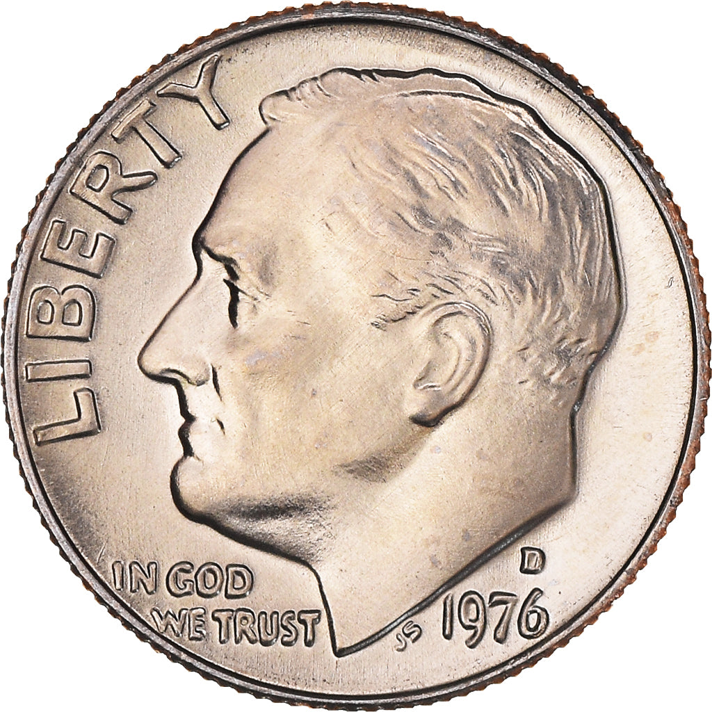 Coin, United States, Roosevelt Dime, Dime, 1976, U.S. Mint, Denver, MS(63)