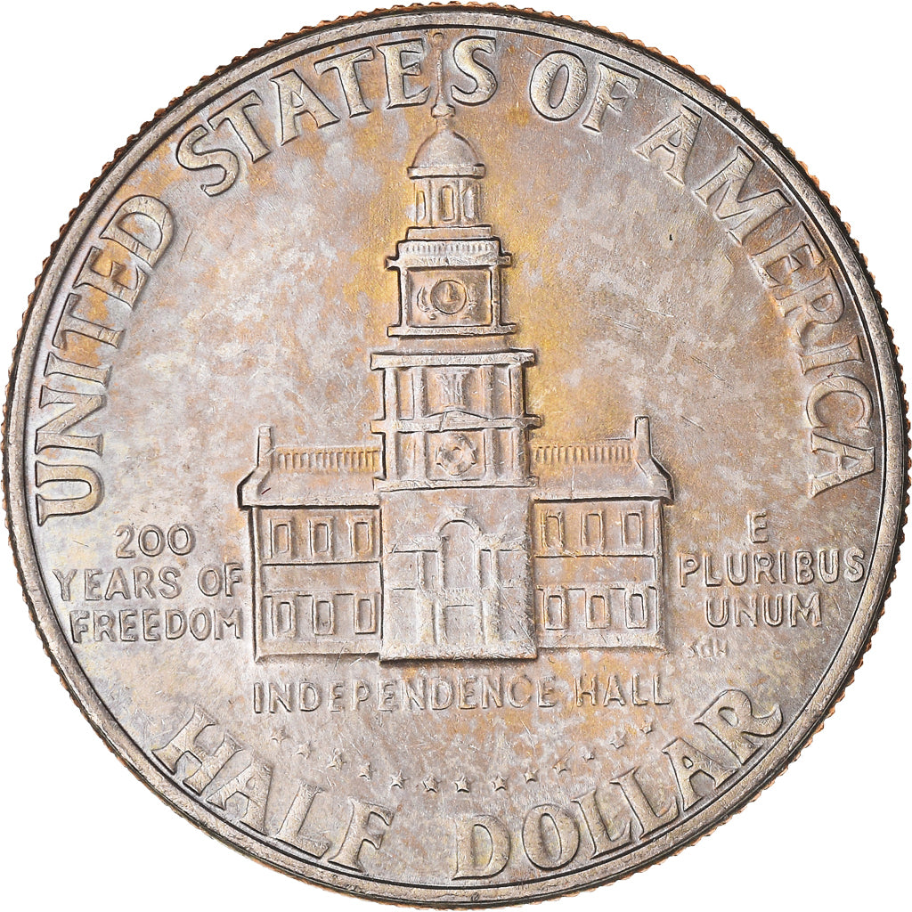 Coin, United States, Kennedy Half Dollar, Half Dollar, 1976, U.S. Mint