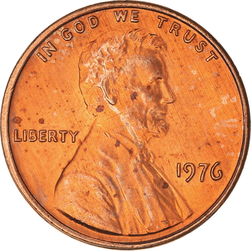Coin, United States, Lincoln Cent, Cent, 1976, U.S. Mint, Philadelphia, MS(63)
