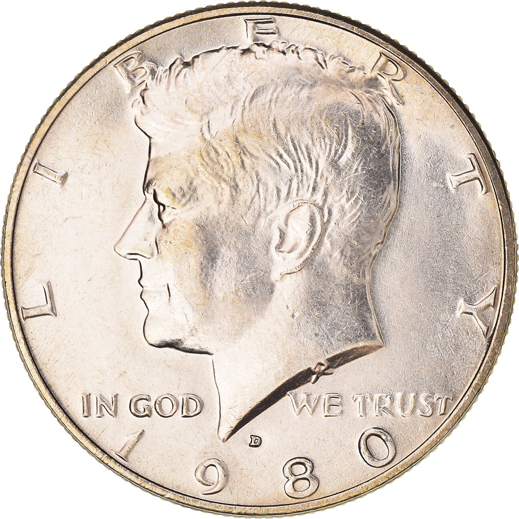 Moneta, Stati Uniti, Kennedy Half Dollar, Half Dollar, 1980, U.S. Mint, Denver