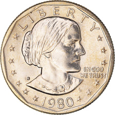 Coin, United States, Susan B. Anthony Dollar, Dollar, 1980, U.S. Mint, San