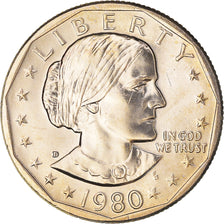 Coin, United States, Susan B. Anthony Dollar, Dollar, 1980, U.S. Mint, Denver