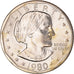 Coin, United States, Susan B. Anthony Dollar, Dollar, 1980, U.S. Mint, Denver
