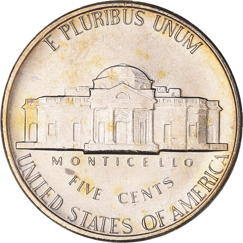 Coin, United States, Jefferson Nickel, 5 Cents, 1980, U.S. Mint, Denver